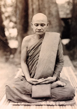Ajahn Chah meditating.